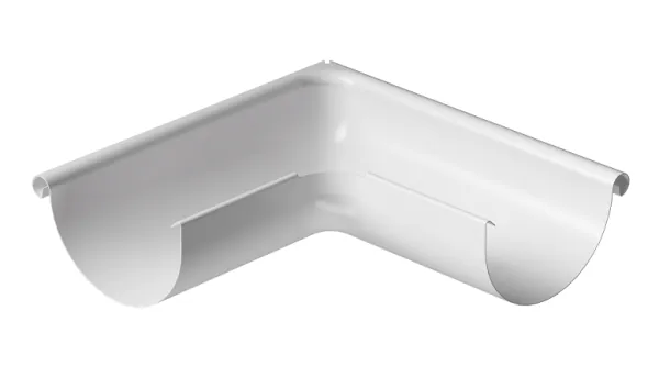 Угол внешний 90° D125 Döcke STAL PREMIUM Пломбир, (RAL 9010) купить в Омске