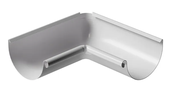 Угол внутренний 90° D125 Döcke STAL PREMIUM Пломбир, (RAL 9010) купить в Омске