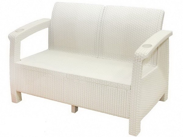 Двухместный диван Yalta Sofa Seаt белый купить в Омске