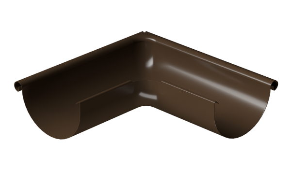 Угол внешний 90° D125 Döcke STAL PREMIUM Каштан, (RAL 8017) купить в Омске