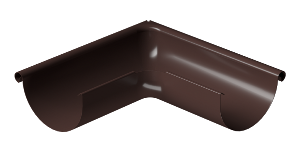 Угол внешний 90° D125 Döcke STAL PREMIUM Шоколад, (RAL 8019) купить в Омске