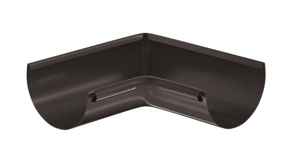 Водосток Aquasistem, система 125x90 - Угол желоба, внутренний 90° RR 32 Тёмно-Коричневый купить в Омске