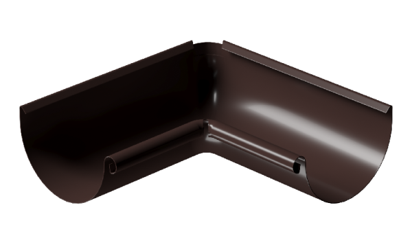 Угол внутренний 90° D125 Döcke STAL PREMIUM Шоколад, (RAL 8019) купить в Омске