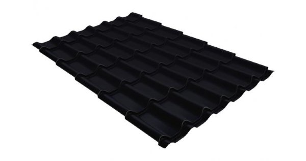 Металлочерепица классик GL 0,5 Velur20 RAL 9005 черный купить в Омске