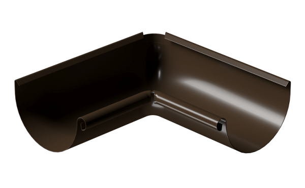 Угол внутренний 90° D125 Döcke STAL PREMIUM Каштан, (RAL 8017) купить в Омске