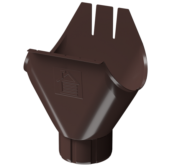 Воронка желоба D125 Döcke STAL PREMIUM Шоколад, (RAL 8019) купить в Омске