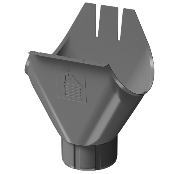 Воронка желоба D125 Döcke STAL PREMIUM Графит, (RAL 7024) купить в Омске