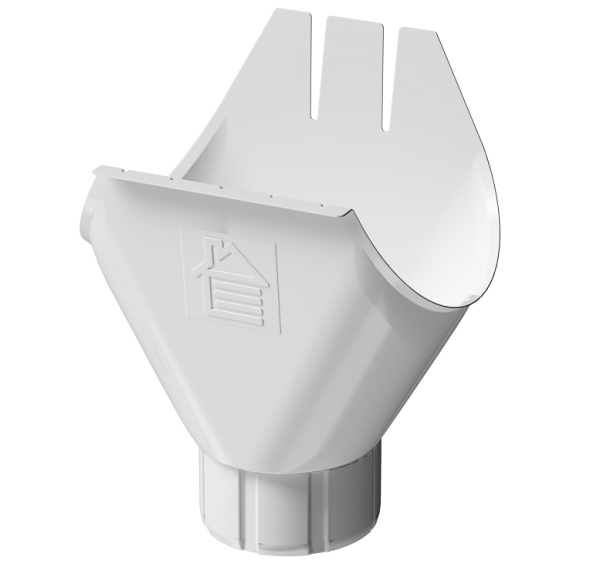 Воронка желоба D125 Döcke STAL PREMIUM Пломбир, (RAL 9010) купить в Омске