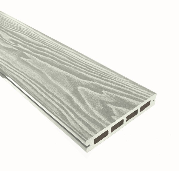 Террасная доска из ДПК Terrapol Смарт 3D Пустотелая с пазом Дуб беленый купить в Омске