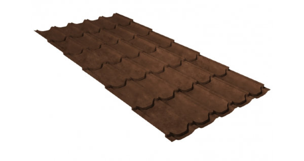 Металлочерепица квинта плюс GL 0,5 Safari Twincolor Brown купить в Омске