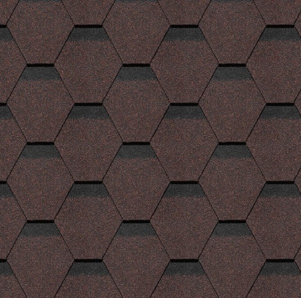 Гибкая черепица Docke, коллекция Шеффилд – Корица купить в Омске