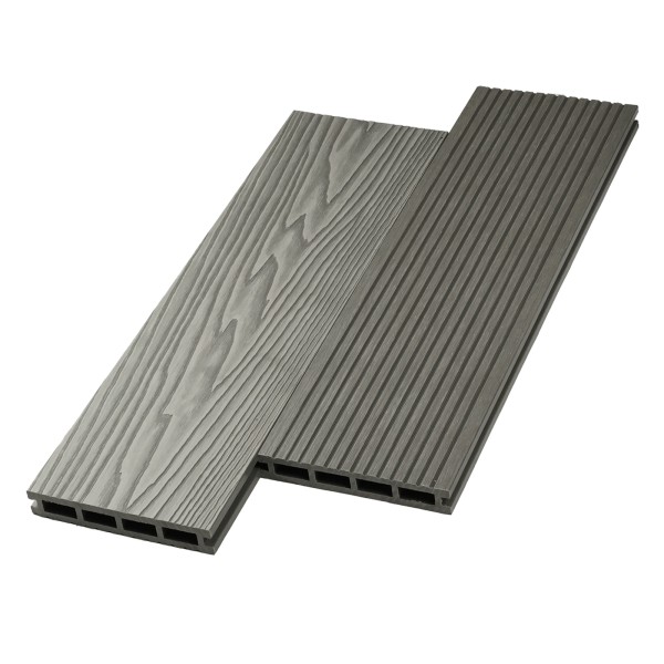 Террасная доска ДПК NanoWood двусторонняя New 3D тиснение + вельвет Серый купить в Омске