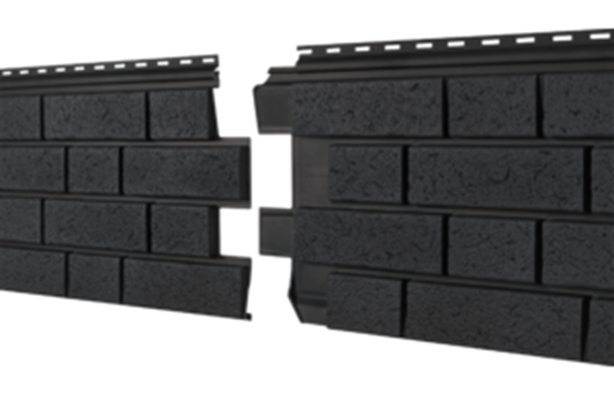 Фасадная панель Ю-пласт Стоун Хаус S-Lock Клинкер Нордик Графитовый купить в Омске