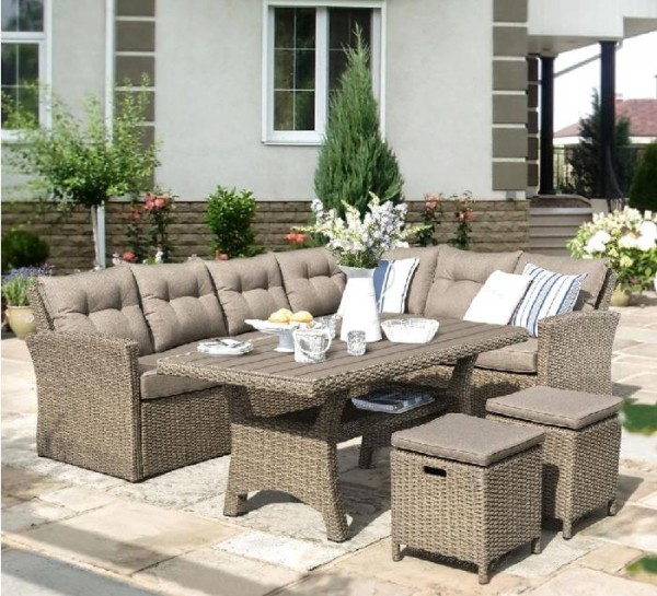 Комплект мебели AFINA плетеной из иск. ротанга AFM-307B Beige купить в Омске