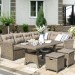 Комплект мебели AFINA плетеной из иск. ротанга AFM-307B Beige купить в Омске