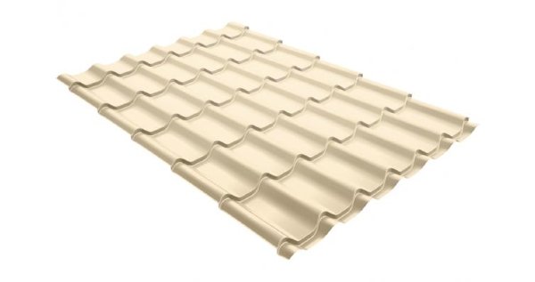 Металлочерепица классик 0,5 Satin RAL 1015 светлая слоновая кость купить в Омске