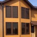 Фиброцементный сайдинг Latonit Красное дерево (RAL 8001/8008) купить в Омске