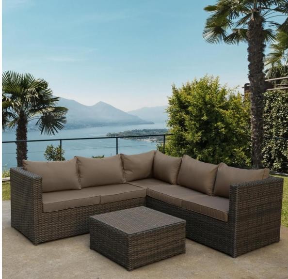 Комплект мебели AFINA плетеной из иск. ротанга YR825A Brown/Beige купить в Омске