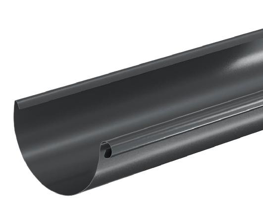 Водосток Aquasistem, система 150/100 - Водосточный желоб 3.00м RAL 7024 Тёмно-серый купить в Омске