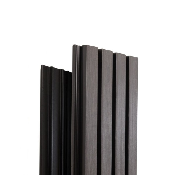 Фасадная доска Ecodecking Техно реечная 200х26х3000 Графит купить в Омске