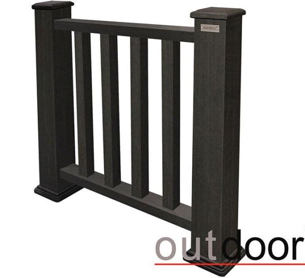 Ограждение из ДПК Outdoor Классик 3D STORM чёрный купить в Омске