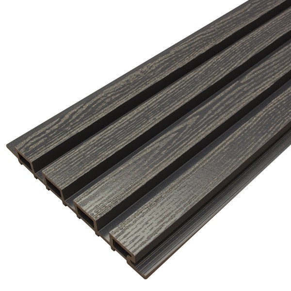 Фасадная доска из ДПК Faynag Wood Рейка Мокрый Асфальт купить в Омске