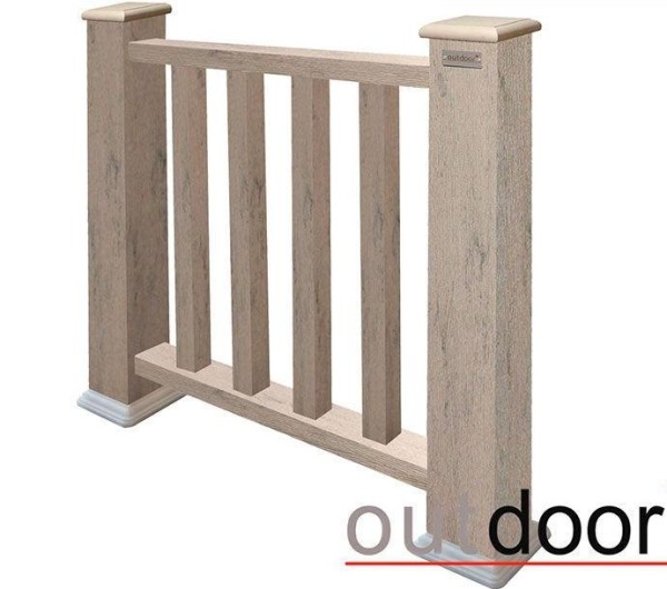 Ограждение из ДПК Outdoor Классик 3D STORM серый микс купить в Омске