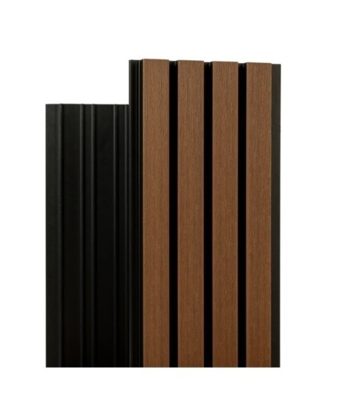 Фасадная реечная панель Ecodecking Скай коэкструзия 200х20х3000 Тик купить в Омске