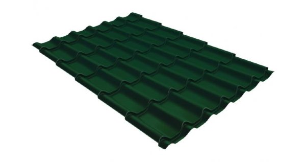 Металлочерепица классик GL 0,5 Velur20 RAL 6005 зеленый мох купить в Омске