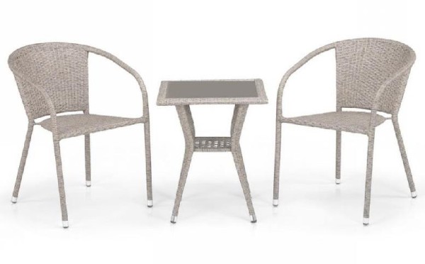 Комплект плетеной мебели AFINA из иск. ротанга T25C/Y137C-W85 Latte 2Pcs купить в Омске