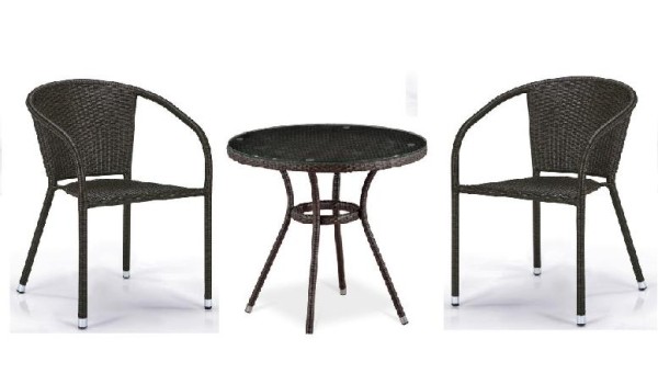 Комплект плетеной мебели AFINA из иск. ротанга Асоль-7 T282ANT/Y137C-W53 Brown 2Pcs купить в Омске