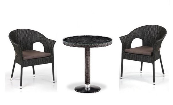 Комплект плетеной мебели AFINA из иск. ротанга T601/Y79A-W53 Brown 2Pcs купить в Омске
