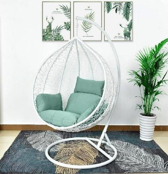 Кресло Подвесное из искусственного ротанга AFM-168A-XL White/Green купить в Омске
