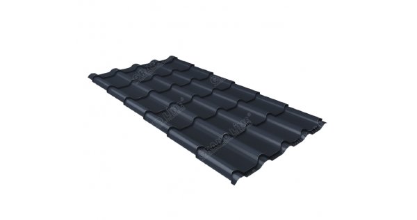 Металлочерепица камея 0,5 Satin RAL 7024 мокрый асфальт купить в Омске