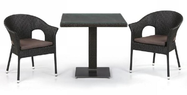 Комплект плетеной мебели AFINA из иск. ротанга T605SWT/Y79A-W53 Brown 2Pcs купить в Омске