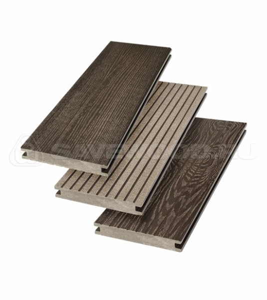 Террасная доска SW Fraxinus (R) полнотелая «SaveWood» Темно-коричневый купить в Омске