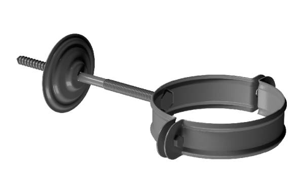 Хомут трубы D90 Döcke STAL PREMIUM Графит, (RAL 7024) купить в Омске