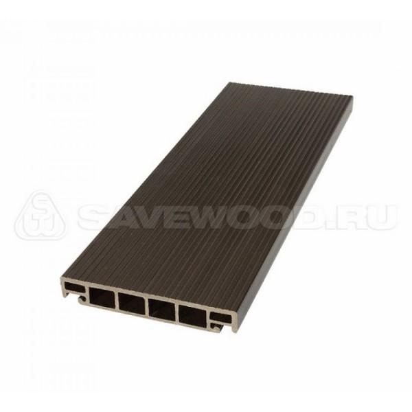 Террасная доска из ДПК SW-Salix «SaveWood» темно-коричневый купить в Омске