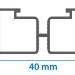 Лага алюминиевая KRONEX 40x15x3000 мм опорная Slim купить в Омске