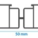 Лага алюминиевая KRONEX 50x25x3000 мм несущая купить в Омске
