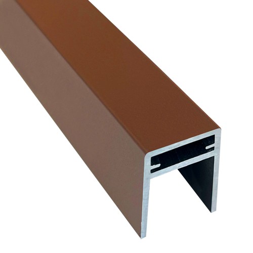 П-профиль Алюминиевый EasyDecking 35x25 Коричневый купить в Омске