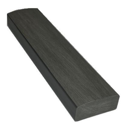 Лавочный брус Ecodecking Некст полнотелый брашированный 70х35 графит купить в Омске
