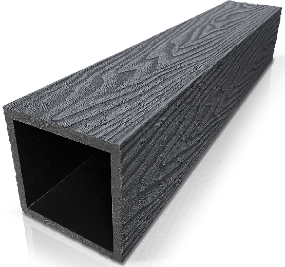 Столб ДПК 3D GardenParkett фактура дерева Графит купить в Омске
