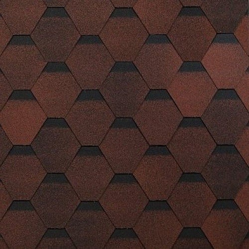 Гибкая черепица Shinglas, коллекция Оптима – Красный купить в Омске