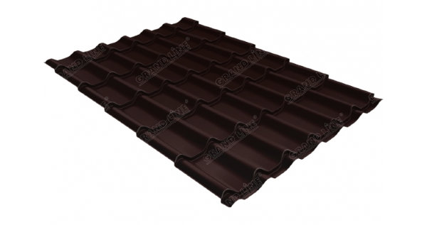 Металлочерепица классик GL 0,5 Quarzit RAL 8017 шоколад Metallic купить в Омске