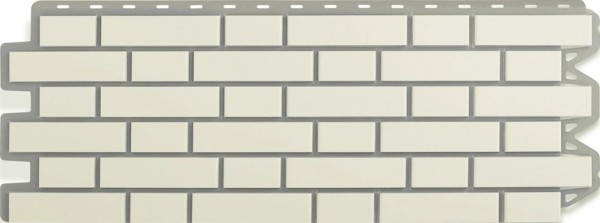 Фасадная панель Альта-Профиль, Кирпич Клинкерный, Белый купить в Омске