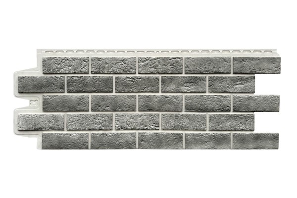 Фасадная панель Grand Line Состаренный кирпич Элит гранит, ШОВ белый купить в Омске